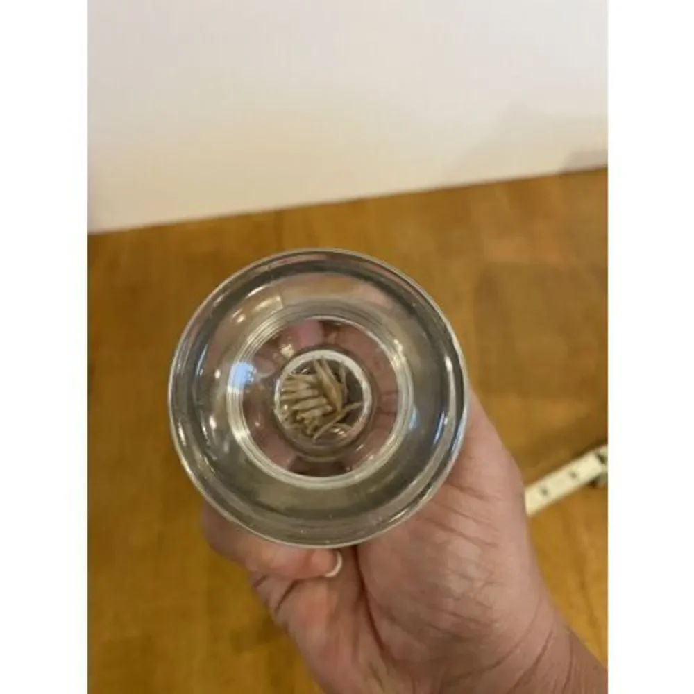 Antique STERLING SILVER and GLASS TOOTHPICK HOLDER SIGNED FRANK M. WHITING